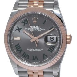 NEW Rolex Datejust 36 18k RG/Steel Wimbledon Gray Dial Watch '21 B/P 126231 Buy Online 