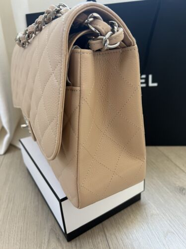 Chanel Classic Flap Bag Size Jumbo - Color Beige - New Buy Online 