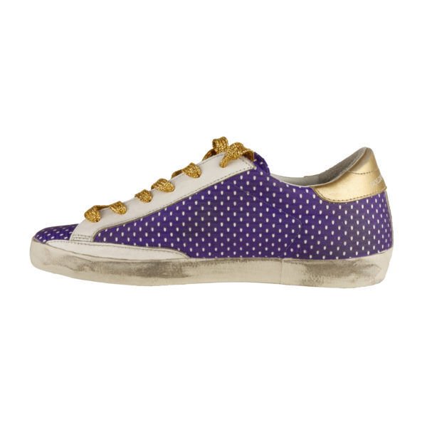 Golden Goose Purple Gold Superstar Mesh Leather Sneakers Shoes EU39 US9 UK6 Buy Online 