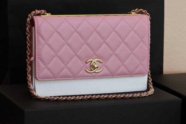 Chanel Trendy CC Wallet on Chain WOC  Pink Rose 19K Gold HW Box Bag Papers Buy Online 