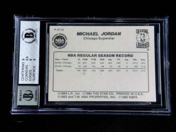 MICHAEL JORDAN SIGNED 1986 STAR PRO STATS ROOKIE CARD #4 AUTOGRAPH AUTO BECKETT Buy Online 