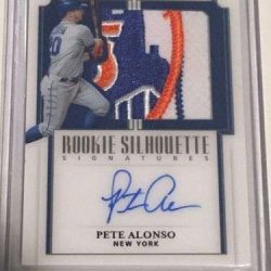 2019 National Treasures Pete Alonso Rookie Silhouette On Card Auto 07/12 Mets Buy Online 