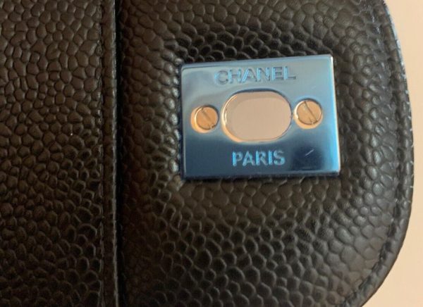 Chanel Classic Jumbo Double Flap Black Caviar Silver CC Shoulder Crossbody Bag Buy Online 