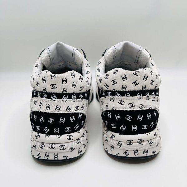 Chanel White Black CC Logos All Over Monogram 38 EUR Sizes Trainers Sneakers Buy Online 