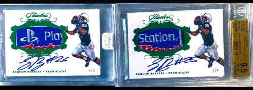 Rare (2) Saquon Barkley 2018 Flawless Rookie RC Patch Auto ROY PLAYSTATION Buy Online 