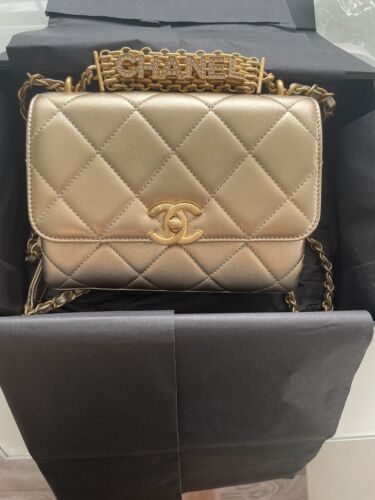 CHANEL Flap Bag Mini 22s Gold Lambskin Buy Online 