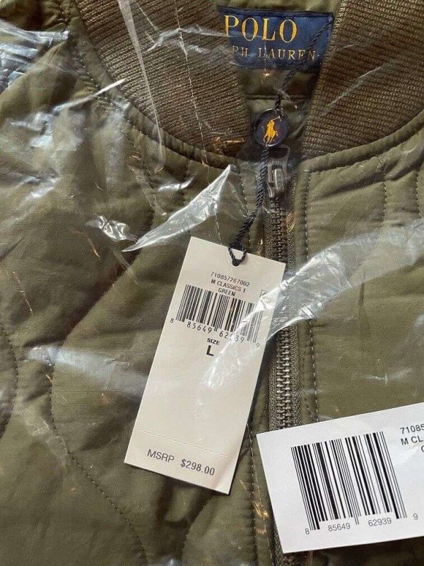 Polo Ralph Lauren Men's Quilted Bomber Jacket - Size L Buy Online 