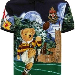 Polo Ralph Lauren Slim Fit Football Rugby Kicker Bear Polo Shirt New Buy Online 