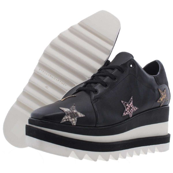Stella McCartney Womens Square Toe Lugged Sole Platform Sneakers Shoes BHFO 9890 Buy Online 