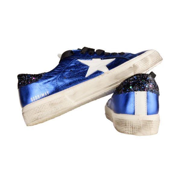 Golden Goose May Bluedisco Patent Leather Glitter Sneakers Shoes EU39 US9 UK6 Buy Online 