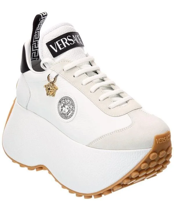 Versace Triplatform Leather Sneaker Women's Buy Online 