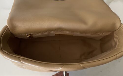 Stunning BNIB 2022 CHANEL 22B Dark Beige 19 Flap Bag Small Size in Lamb Leather Buy Online 