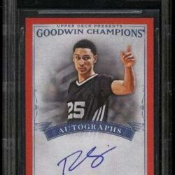 2016 UD GOODWIN CHAMPIONS BEN SIMMONS ROYAL RED ROOKIE RC AUTO BGS 9 MINT W/ 10 Buy Online 