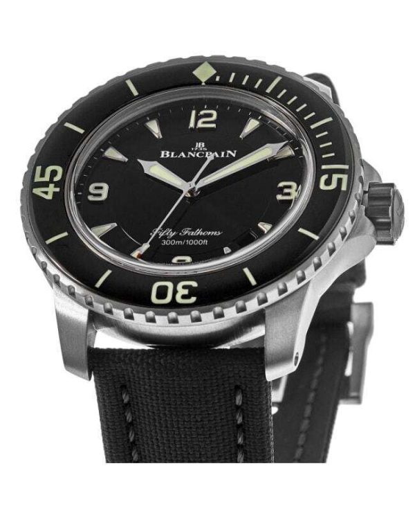 New Blancpain Fifty Fathoms Automatic Black Dial Men's Watch 5015-12B30-B52A Buy Online 