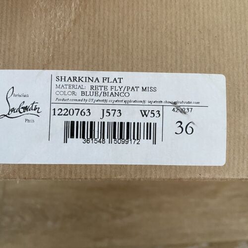 Christian Louboutin Sharkina Spike Low Top Sneaker White Blue 36, US 6 New Buy Online 