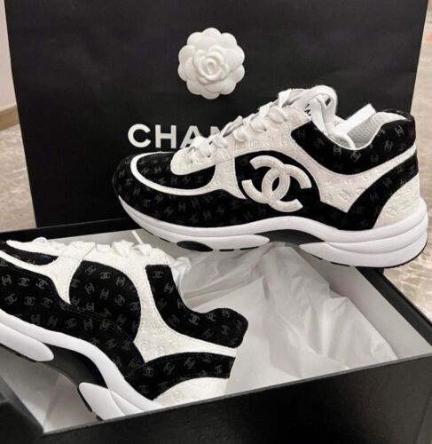 Chanel 22P CC Logo All Over Sneakers Trainers Sport Shoes Size 38 NWTB Buy Online 