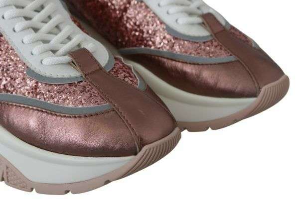 JIMMY CHOO Raine Candyfloss Pink Glitter Sneakers EU41 US11 UK8 Buy Online 