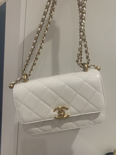 Chanel 21A Ivory My Perfect Fit Flap bag Calfskin Gold Hardware New Buy Online 