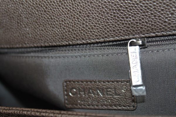 $5500 New Chanel Handbag Boy Large Flap Light Grey Leather Tweed Shoulder Bag Buy Online 
