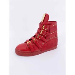 Giuseppe Zanotti 35 London TR Donna Bootie Red Fringe Leather Sneaker High Top Buy Online 