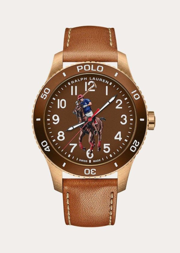 NEW Bronze Polo Ralph Lauren Watch Swiss Made 42mm Limited Edition Automatic RL Buy Online 