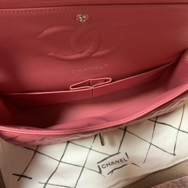 CHANEL MATELASSE 25 W Flap Chain Shoulder Bag Lambskin Pink Unused Buy Online 