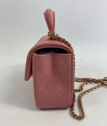 CHANEL PINK MINI FLAP BAG WITH TOP HANDLE Buy Online 