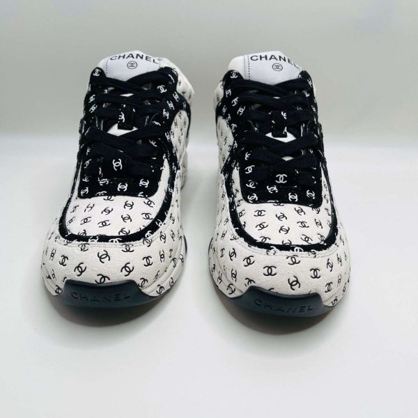Chanel NIB White Black CC Logos Monogram 37 EUR Sizes Runners Trainers Sneakers Buy Online 