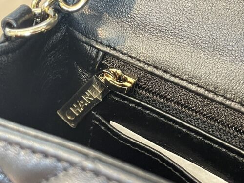 BNIB Chanel Rectangular Mini Flap Bag in Lambskin and Light Gold Hardware Buy Online 