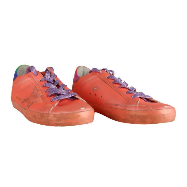 Golden Goose Orange Rainbow Superstar Leather Sneakers Shoes EU39 US9 UK6 Buy Online 