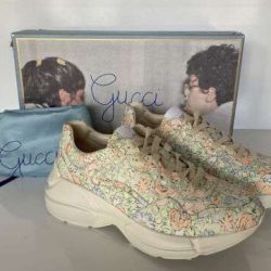 NIB Gucci Women’s Infinite Tracy Print Sneakers 8.5 US (38.5 Euro) Italy 642058 Buy Online 