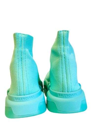 Balenciaga Mint Green Stretch Knit Sock Speed 2.0 Flat Sneakers Shoe Size 38 / 8 Buy Online 
