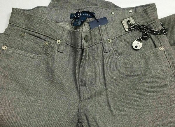Polo Ralph Lauren Lock Chain Jeans Womens 26 Gray Straight Leg Buy Online 