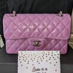 CHANEL Small Classic Flap Bag in purple Lambskin Buy Online 
