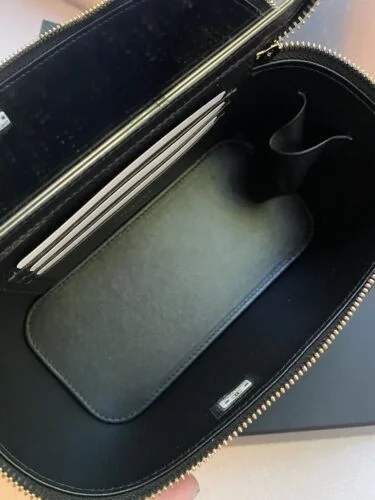 Limited Chanel 22A black lamb skin Chanel Vanity Case Bag With Chain FULL  SET Buy Online 