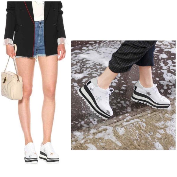 NEW Stella McCartney Elyse Star Platform Shoes Sneakers White Women Size 36.5C Buy Online 