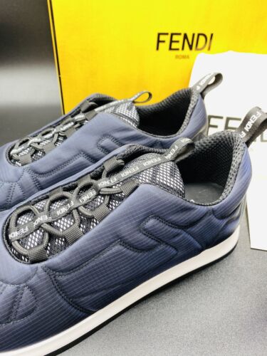 Fendi Women’s FF Quilted Sneakers Size 41.5 COLOR DARK BLUE NWB AUTHENTIC Buy Online 