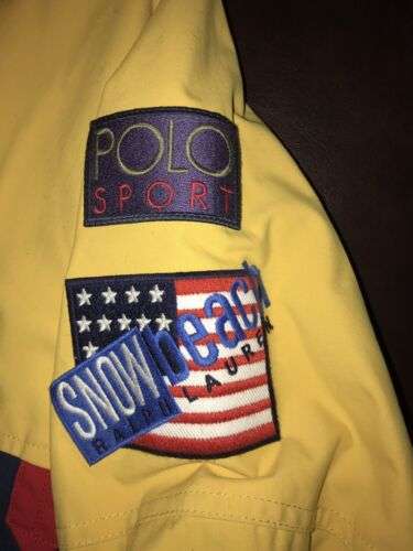 Ralph Lauren Polo Snow Beach Jacket Yellow/Red XL And Matching Hat L BNWT Retro Buy Online 