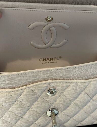 NEW 22C Chanel Caviar Pink Beige Clair Classic Small Flap Bag Crossbody Purse Buy Online 