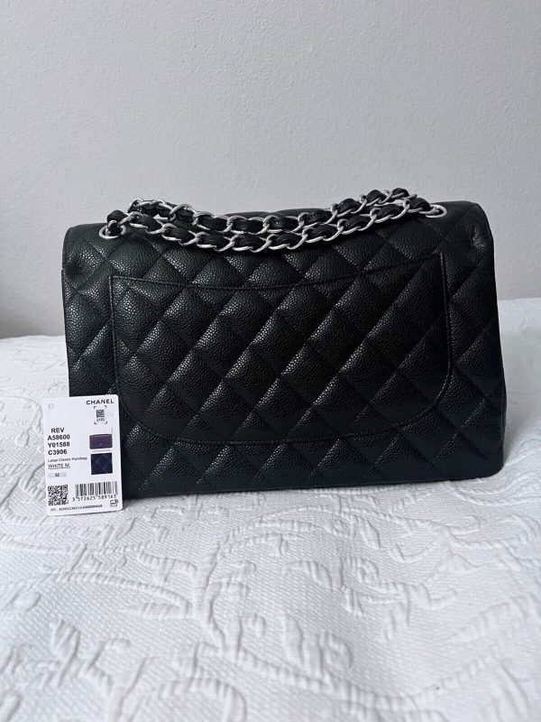 Chanel Classic Double Flap Bag Quilted Caviar Jumbo Black Brand New Authentic  Buy Online 