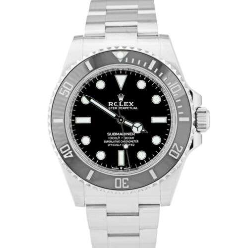 BRAND NEW 2022 Rolex Submariner 41mm No-Date Black Ceramic Watch 124060 LN Buy Online 