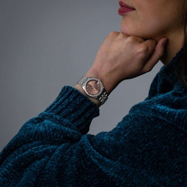 Rolex Women's Datejust 31 Steel & White Gold 178384 Watch - Rose Roman Buy Online 