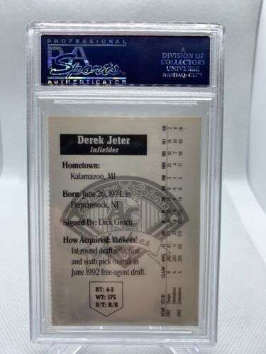 1994 Derek Jeter Albany Colonie Yankees PSA 10 RARE Rookie Pop 21 w/Program🚀🚀 Buy Online 