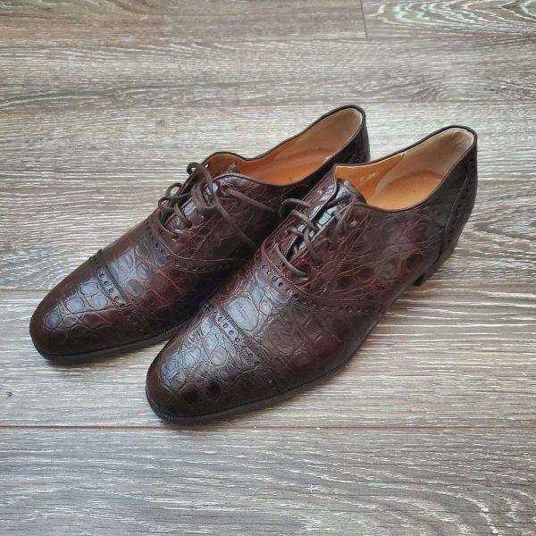 Polo Ralph Lauren Made in Italy Alligator Crocodile Oxford Lace-up Shoes Size 11 Buy Online 