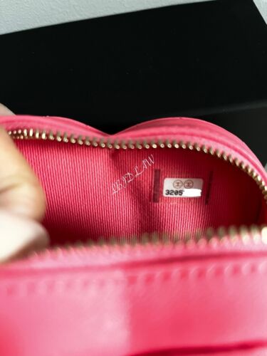 CHANEL Pink Heart Belt Bag Crossbody 22S Necklace Card Holder Coin Purse Gold Buy Online 