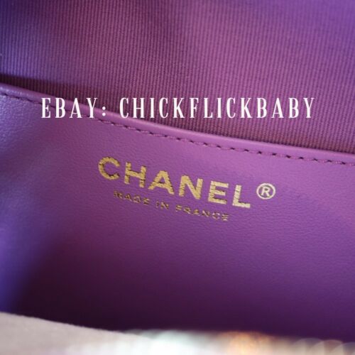 CHANEL 22S QUILTED LAMBSKIN HEART PUPLE LARGE BAG 100% AUTHENTIC IN HAND Buy Online 