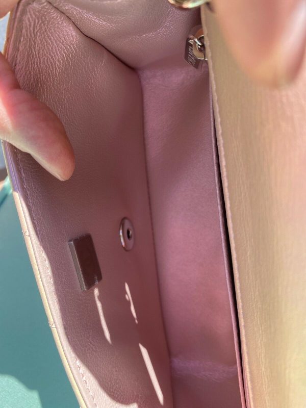 21K CHANEL Classic Mini Flap Bag Iridescent Pink Calfskin Rectangular 2021 NWT Buy Online 