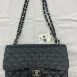 Chanel Classic Double Flap Bag Quilted Caviar Jumbo Buy Online 