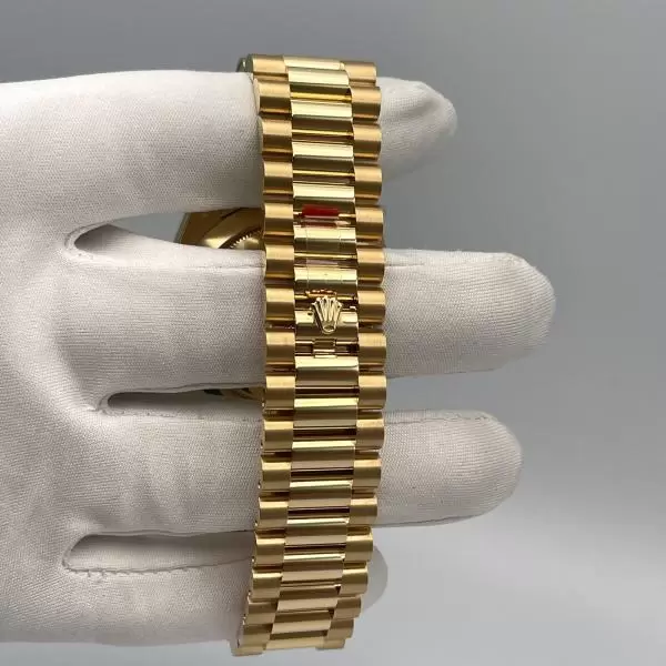 Rolex Day-Date 40 mm Yellow Gold Diamond Bezel Black Diamond Dial  228348RBR Buy Online 