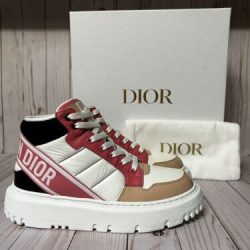 Christian Dior D-Player High Top Nylon & Calfskin Sneaker White Multi 36 / 6 Buy Online 